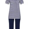 RINGELLA Damen Pyjama mit Caprihose "Maritim" 3261224 | Night Blau