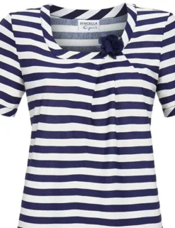 RINGELLA Damen Pyjama mit Caprihose "Maritim" 3261224 | Night Blau