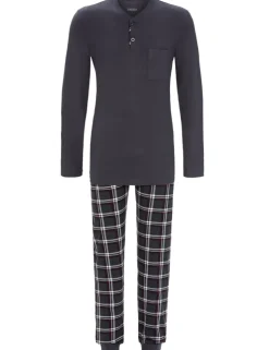 RINGELLA Herren Langarm Pyjama "Winter Colours" 2541223 | Asphalt Grau