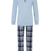 RINGELLA Herren Langarm Pyjama mit Strickbündchen 4541216 | Blau