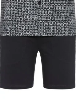 RINGELLA Herren Pyjama Shorty "Grey Circles" 2241311 | Anthrazit