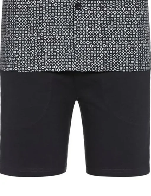 RINGELLA Herren Pyjama Shorty "Grey Circles" 2241311 | Anthrazit