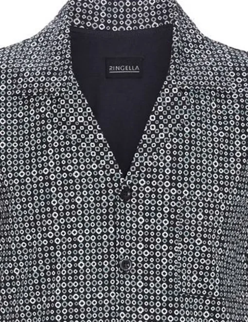 RINGELLA Herren Pyjama Shorty "Grey Circles" 2241311 | Anthrazit
