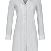 RINGELLA Langarm Nachthemd "Hemdstyle" 2511015 | Light Grey