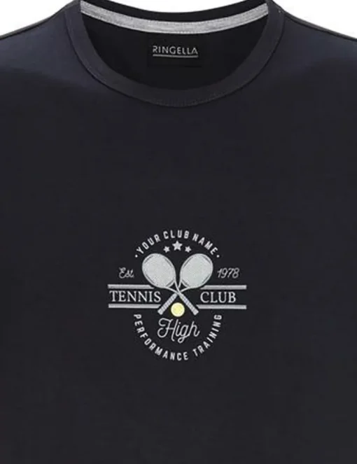 RINGELLA Langer Herren Schlafanzug "Tennis" 2241217 | Anthrazit