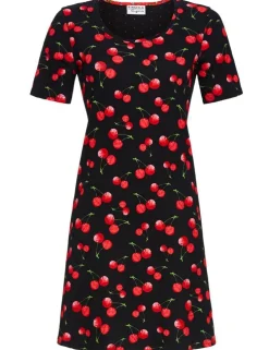 RINGELLA Nachthemd mit Kirschendessin 3261006 | Schwarz Rot