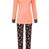 RINGELLA Pyjama mit Motivdruck "Flowernight" 4561220 | Apricot
