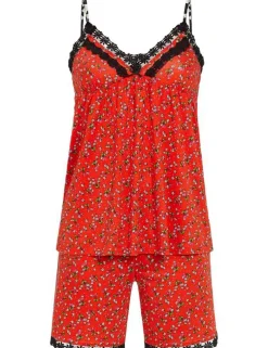 RINGELLA Shorty mit Spaghettiträgern "Lingerie" 3261301 | Poppy Rot
