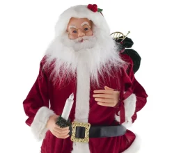 Santa Clause Weihnachtsmann Dekofigur mit Ton & Bewegung | 90 cm