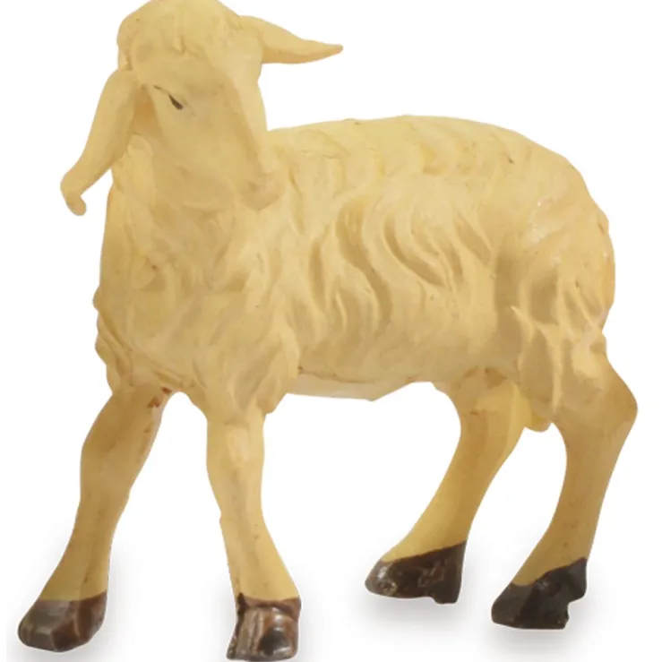 Schafe für Weihnachtskrippe - 6-tlg. Tierset Cremeweiß 4-6 cm | 78037