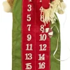 Schneemann Adventskalender zum Befüllen - Rot Grün 75 cm