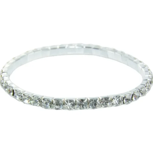 Silbernes Strass Armband Brilliance | 1-Reihig
