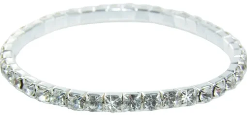 Silbernes Strass Armband Brilliance | 1-Reihig