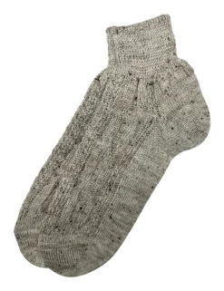 Sneaker Herren Trachten Socken Zopfmuster - Trachtenstrümpfe | Nussbraun