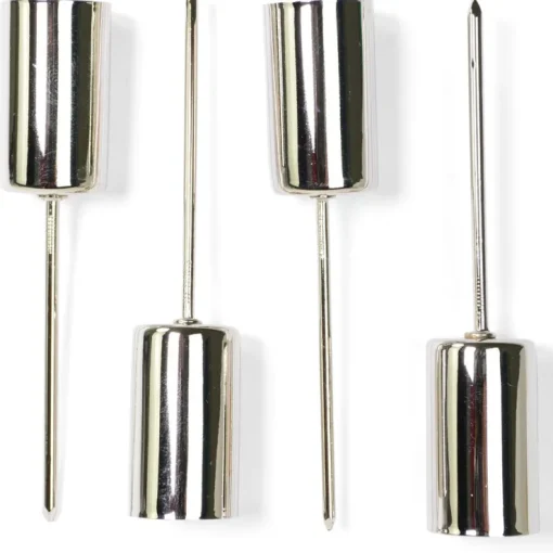 Stabkerzenhalter für Adventskranz und Gesteck 4 Stück 23mm 10861 - Silber