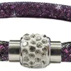 Stardust Armband einreihig mit Glitzerkristallen Lila