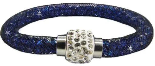Stardust Armband einreihig mit Glitzerkristallen Blau