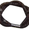 Stardust Armband zweireihig gedreht Dunkelbraun