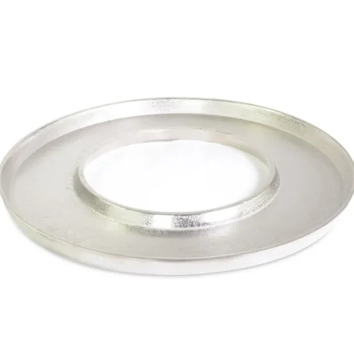 Tablett Ringförmig aus Aluminium Ø 40 cm 24131 | Silber - Adventskranz Dekoration