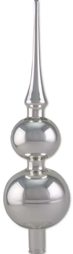 Thüringer Glasdesign Weihnachtsbaum Doppelspitze 31 cm - Silber - A036-0000-999