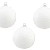 Thüringer Glasdesign Weihnachtsbaumkugeln "Schneeball" Ø 8 cm (3 Stück) - Weiß | Glaskugeln Made in