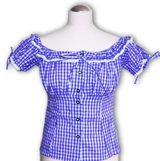 Trachten Bluse Liesl Blau