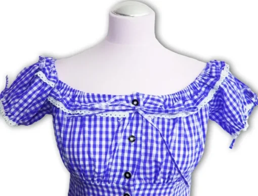Trachten Bluse Liesl Blau