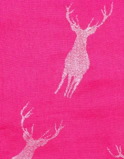 Trachten Halstuch Schal Uni mit Glitter Hirsch - Pink