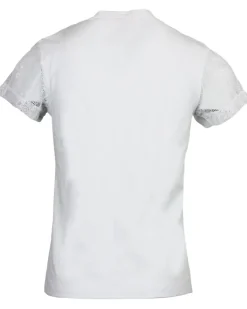 Turi Kinder Shirt "Anna" mit Spitzenarm | Weiß