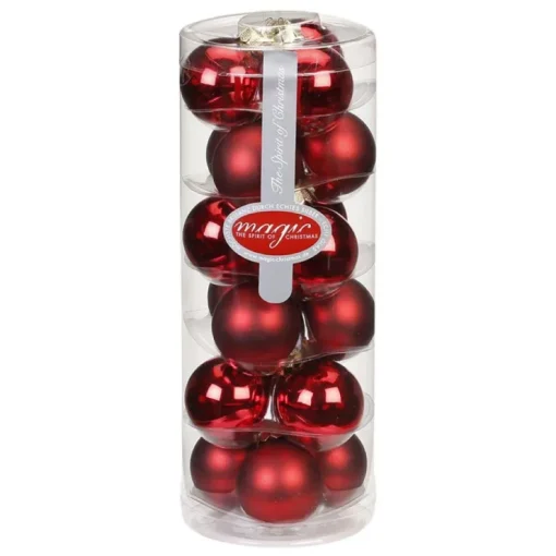 Weihnachtskugeln 4cm/18Stk. Ruby-Red Rot
