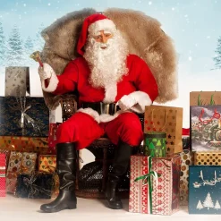 Weihnachtsmann Nikolaus Gürtel 150 cm | Schwarz