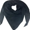XL Strick Dreieckstuch - Schal mit Reismuster 200 x 80 cm | Schwarz