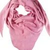 XL Strick Dreieckstuch - Schal mit Reismuster 200 x 80 cm | Rosa